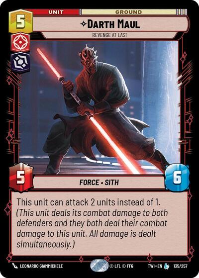 Darth Maul - Revenge at Last card