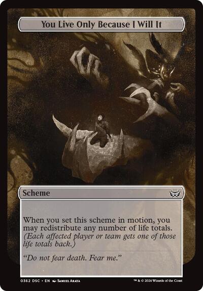 You Live Only Because I Will It Full Art