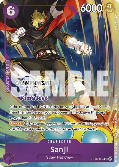 Sanji (Championship 2024 Finalist Card Set) One Piece Promotion Cards SR One Piece card — value and price