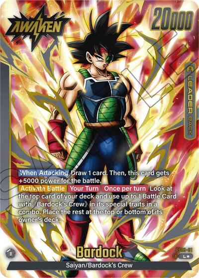 Bardock - FS05-01 (Gold) Fusion World Promotion Cards and Packs Leader Dragon Ball card — value and price