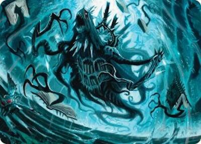 Overlord of the Floodpits Art Card Gold Stamped Signature