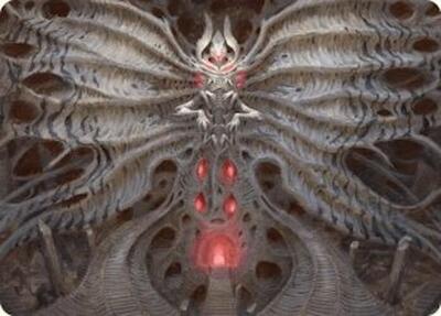 Valgavoth Terror Eater Art Card Gold Stamped Signature