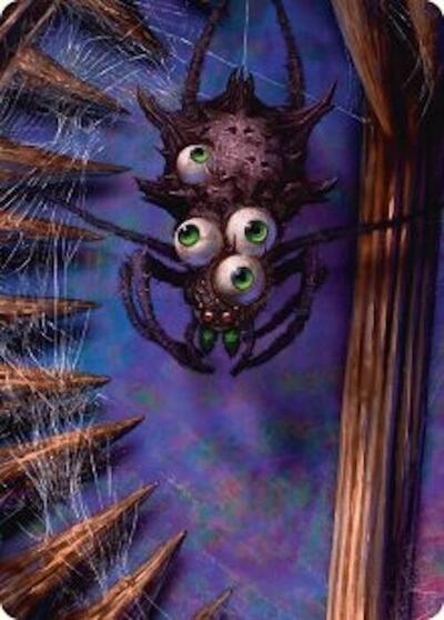 Spider Art Card Gold Stamped Planeswalker Symbol