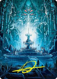 Island Art Card (Gold-Stamped Signature) (Art Series: Duskmourn: House of Horror)