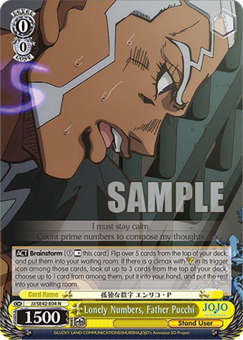Lonely Numbers, Father Pucchi - JoJo's Bizarre Adventure: Stone Ocean Premium Booster - Weiss Schwarz - TCGplayer.com Lonely Numbers, Father Pucchi - JoJo's Bizarre Adventure: Stone Ocean Premium Booster - Weiss Schwarz - TCGplayer.com