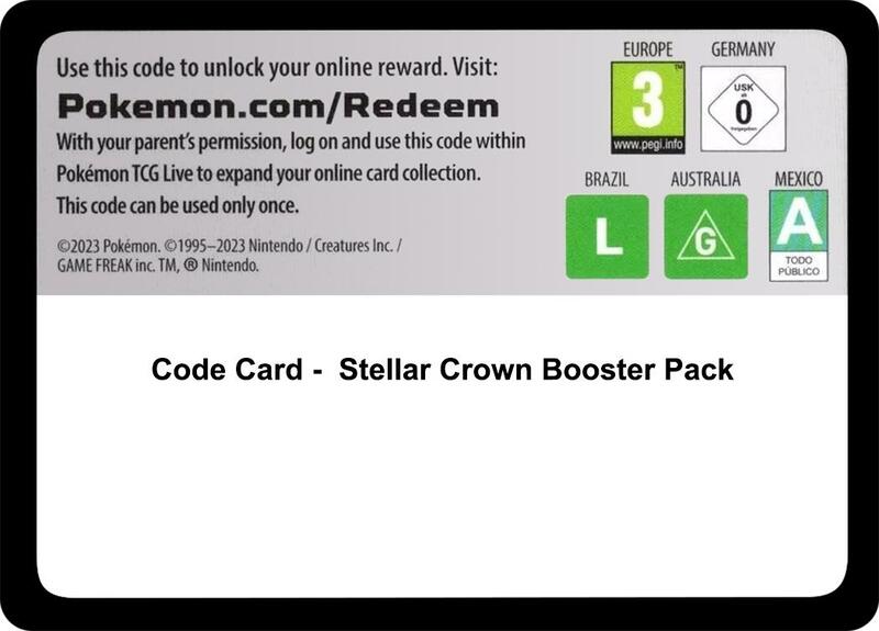 Code Card - Stellar Crown Booster Pack  from SV07: Stellar Crown