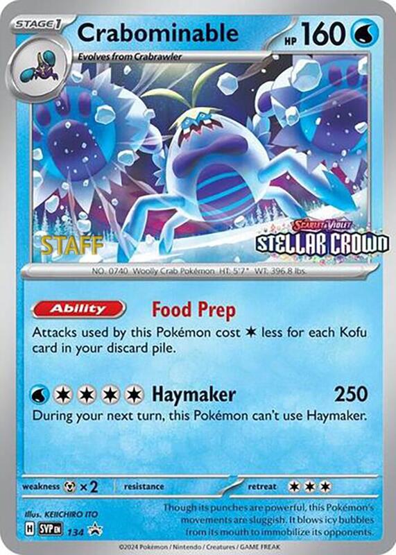 Crabominable - 134 (Prerelease) [Staff] 134/142 from SV: Scarlet & Violet Promo Cards