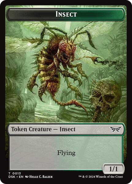 Insect (0013) // Spider Double-Sided Token - Duskmourn: House of