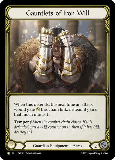 Gauntlets of Iron Will Golden