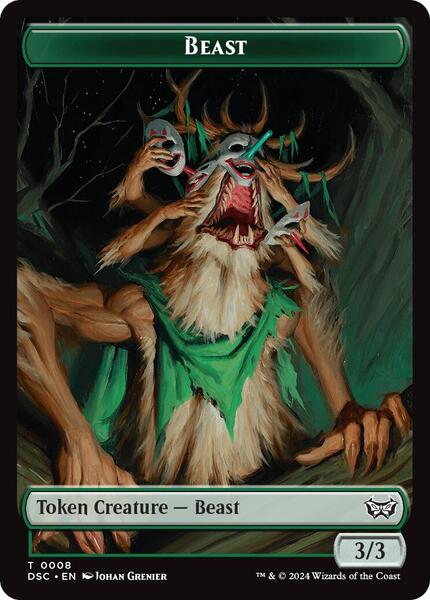 Beast // Scarecrow Double-Sided Token - Commander: Duskmourn