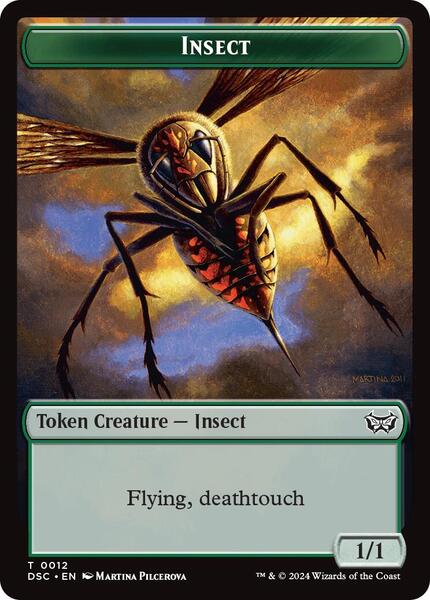 Insect (0012) // Spider Double-Sided Token - Commander: Duskmourn
