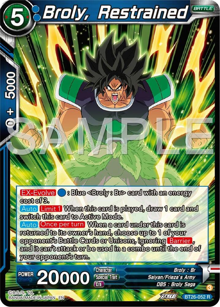 Broly, Restrained - Ultimate Advent - Dragon Ball Super: Masters