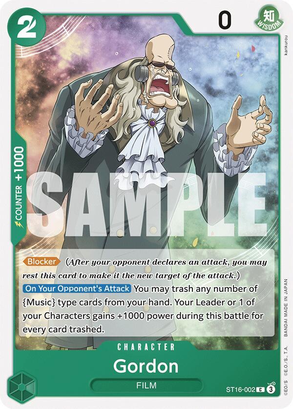 Gordon - Starter Deck 16: GREEN Uta - One Piece Card Game