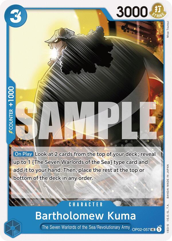 Bartholomew Kuma onepiece card