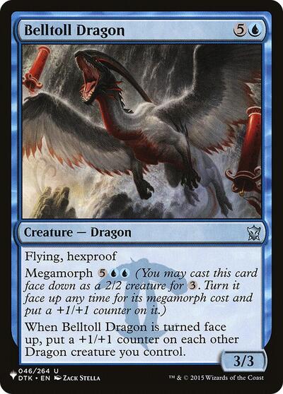 Belltoll Dragon (The List) from LIST #DTK-46, Magic: The Gathering card