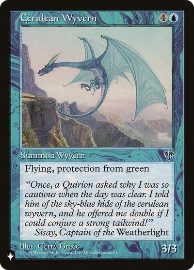 Cerulean Wyvern (The List) from PLST #MIR-57, Magic: The Gathering card