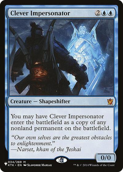 Clever Impersonator (The List) from PLST #KTK-34, Magic: The Gathering card