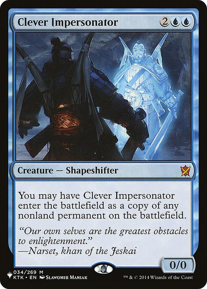 Clever Impersonator #KTK-34 — The List