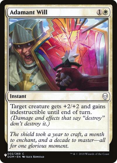 Adamant Will (The List) from LIST #DOM-2, Magic: The Gathering card
