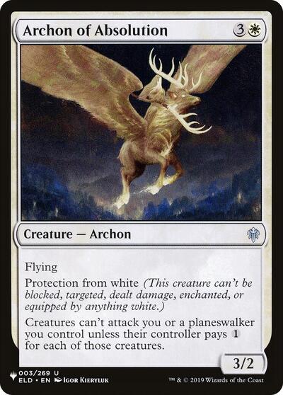 Archon of Absolution (The List) from LIST #ELD-3, Magic: The Gathering card