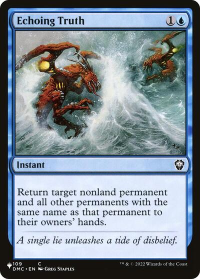 Echoing Truth (The List) from PLST #DMC-109, Magic: The Gathering card