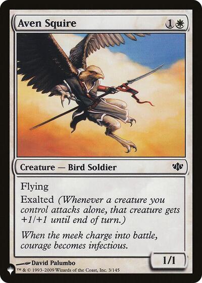 Aven Squire (The List) from PLST #CON-3, Magic: The Gathering card