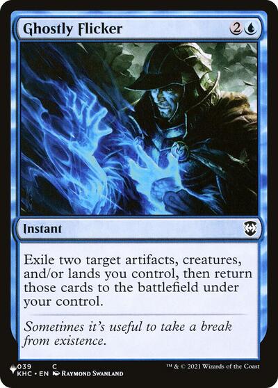 Ghostly Flicker (The List) from PLST #KHC-39, Magic: The Gathering card