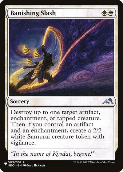Banishing Slash (The List) from LIST #NEO-3, Magic: The Gathering card