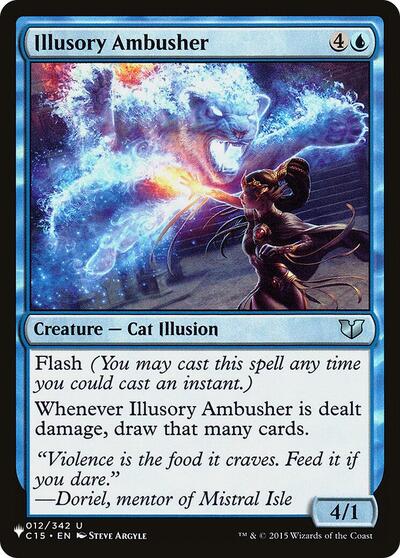 Illusory Ambusher (The List) from LIST #C15-12, Magic: The Gathering card