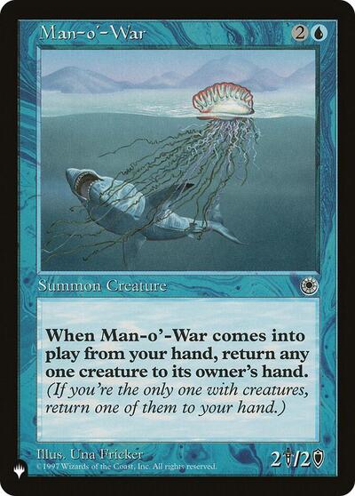 Man-o'-War (The List, from POR) from PLST #POR-59, Magic: The Gathering card