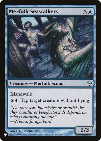 Merfolk Seastalkers (The List) from PLST #ZEN-55, Magic: The Gathering card
