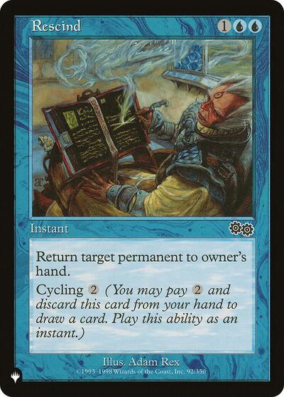Rescind (The List) from PLST #USG-92, Magic: The Gathering card