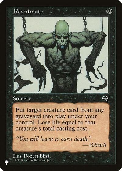 Reanimate (The List) from LIST #TMP-151, Magic: The Gathering card