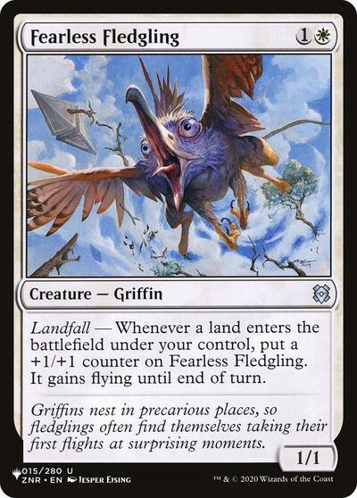 Fearless Fledgling (The List) from LIST #ZNR-15, Magic: The Gathering card