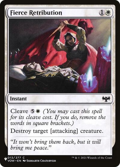 Fierce Retribution (The List) from PLST #VOW-13, Magic: The Gathering card