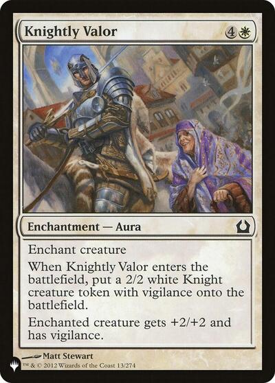 Knightly Valor (The List) from LIST #RTR-13, Magic: The Gathering card