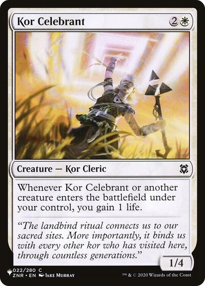 Kor Celebrant (The List) from LIST #ZNR-22, Magic: The Gathering card