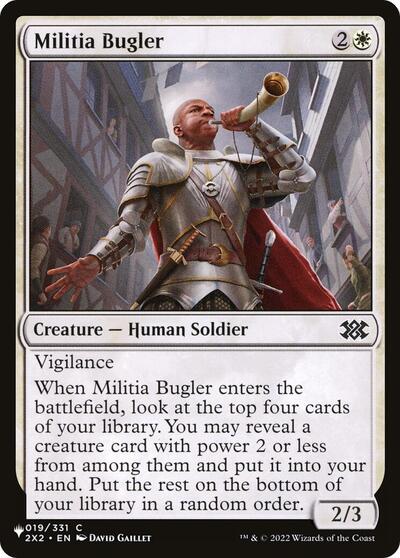 Militia Bugler (The List) from LIST #2X2-19, Magic: The Gathering card