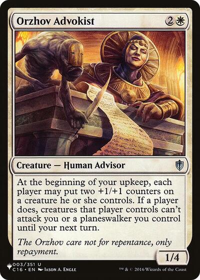Orzhov Advokist (The List) from LIST #C16-3, Magic: The Gathering card