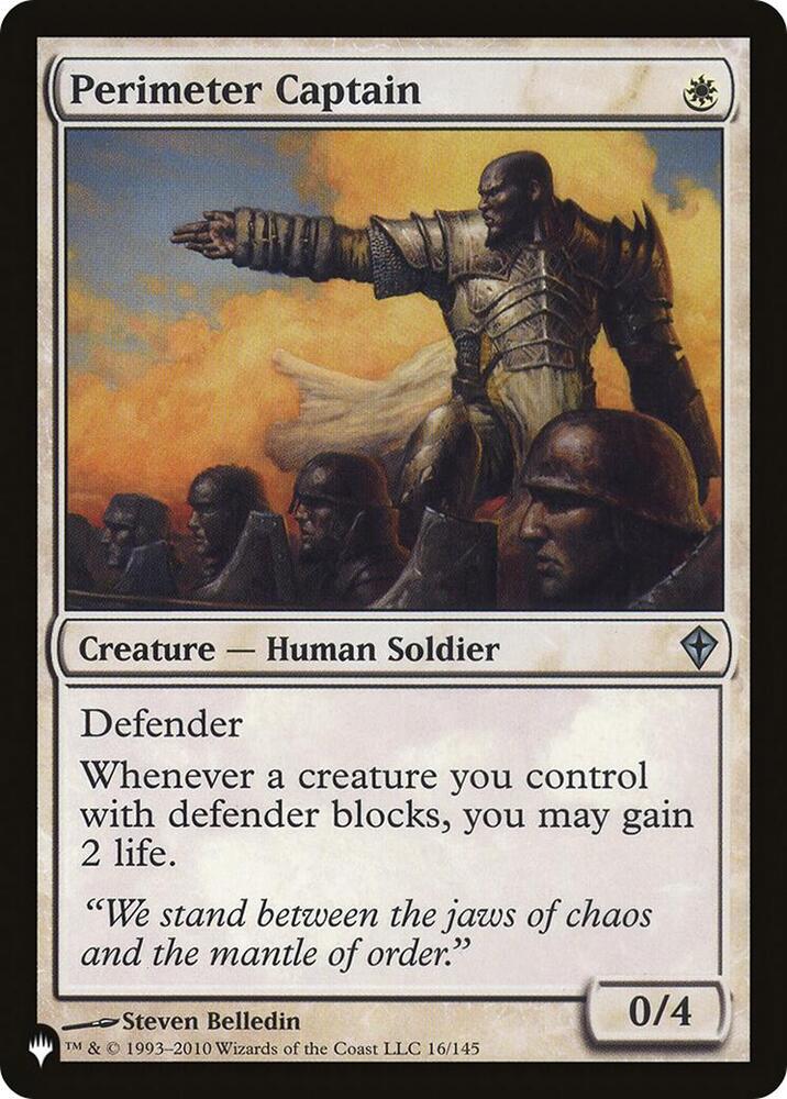 Perimeter Captain #WWK-16 — The List