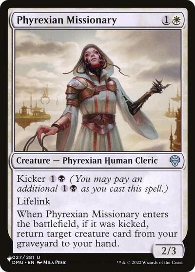 Phyrexian Missionary (The List) from LIST #DMU-27, Magic: The Gathering card
