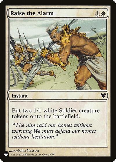 Raise the Alarm (The List) from LIST #MD1-8, Magic: The Gathering card