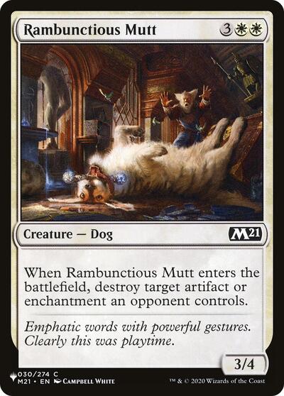 Rambunctious Mutt (The List) from PLST #M21-30, Magic: The Gathering card