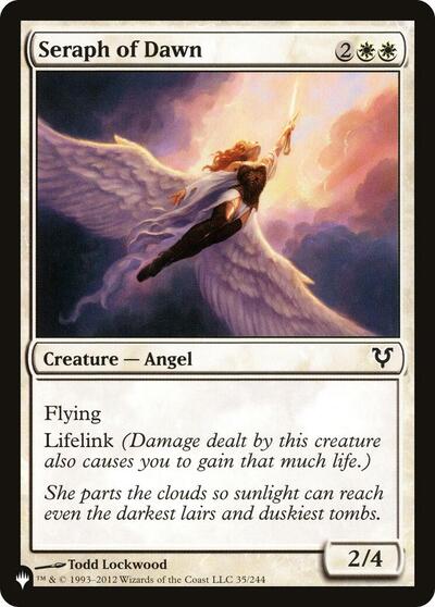 Seraph of Dawn (The List) from PLST #AVR-35, Magic: The Gathering card