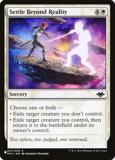 Settle Beyond Reality (The List) from LIST #MH1-27, Magic: The Gathering card