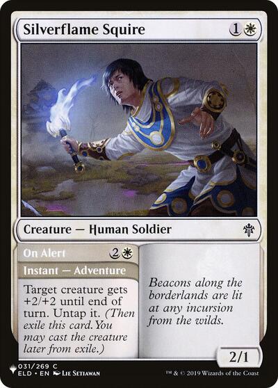 Silverflame Squire (The List) from LIST #ELD-31, Magic: The Gathering card