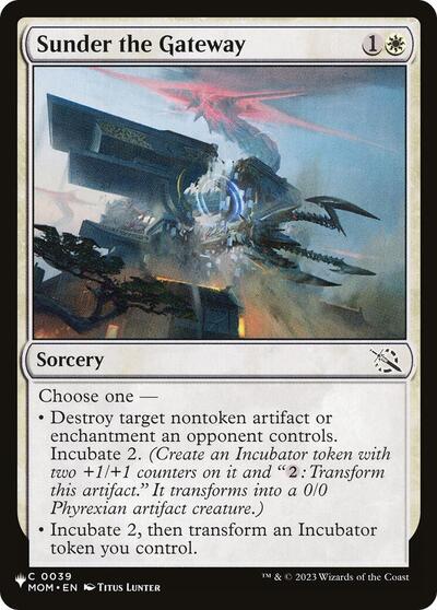 Sunder the Gateway (The List) from LIST #MOM-39, Magic: The Gathering card