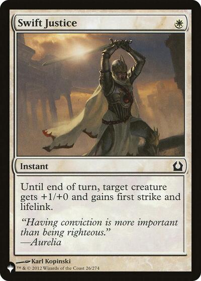 Swift Justice (The List) from LIST #RTR-26, Magic: The Gathering card
