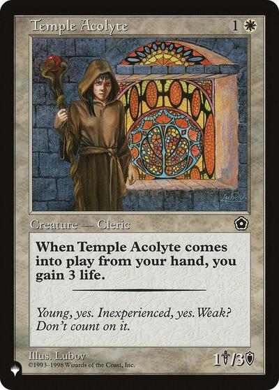 Temple Acolyte (The List) from LIST #P02-23, Magic: The Gathering card