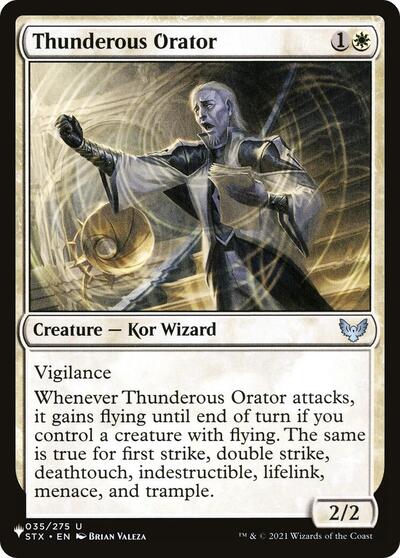 Thunderous Orator (The List) from PLST #STX-35, Magic: The Gathering card